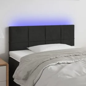 Kopfteil aus schwarzem Samt mit LED 100x5x78/88 cm von vidaXL, Kopf- und Fußteile - Ref: Foro24-3121656, Preis: 51,45 €, Raba...