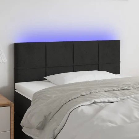 Cabecero con LED de terciopelo negro 100x5x78/88 cm de vidaXL, Cabeceros y pies de cama - Ref: Foro24-3121656, Precio: 51,18 ...