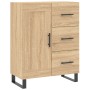 Aparador alto madera contrachapada color roble 69,5x34x180 cm