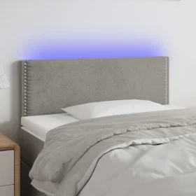 Light gray velvet headboard with LED 80x5x78/88 cm by vidaXL, Headboards and footboards - Ref: Foro24-3121502, Price: 46,97 €...