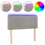 Cabecero con LED de terciopelo gris claro 80x5x78/88 cm de vidaXL, Cabeceros y pies de cama - Ref: Foro24-3121502, Precio: 46...
