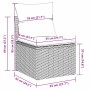 Conjunto de sofá de jardín con cojín 8 pcs Gris Poliratán