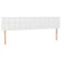 Kopfteil mit LED, weißem Kunstleder, 180 x 5 x 78/88 cm von vidaXL, Kopf- und Fußteile - Ref: Foro24-3121715, Preis: 65,98 €,...