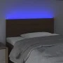 Dark brown fabric headboard with LED 100x5x78/88 cm by vidaXL, Headboards and footboards - Ref: Foro24-3121745, Price: 48,30 ...