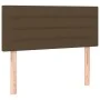 Dark brown fabric headboard with LED 100x5x78/88 cm by vidaXL, Headboards and footboards - Ref: Foro24-3121745, Price: 48,30 ...