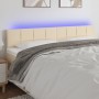 Kopfteil aus cremefarbenem Stoff mit LED 180x5x78/88 cm von vidaXL, Kopf- und Fußteile - Ref: Foro24-3121631, Preis: 73,12 €,...