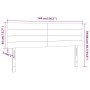 Kopfteil aus cremefarbenem Stoff mit LED 144x5x78/88 cm von vidaXL, Kopf- und Fußteile - Ref: Foro24-3121755, Preis: 69,71 €,...
