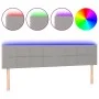 Light gray fabric headboard with LED 180x5x78/88 cm by vidaXL, Headboards and footboards - Ref: Foro24-3121626, Price: 62,80 ...