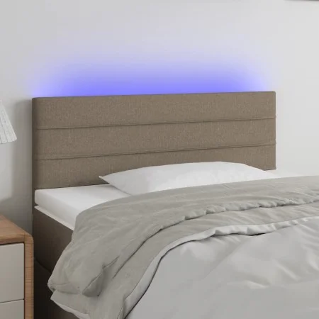 Headboard with LED in taupe gray fabric 80x5x78/88 cm by vidaXL, Headboards and footboards - Ref: Foro24-3121730, Price: 42,3...