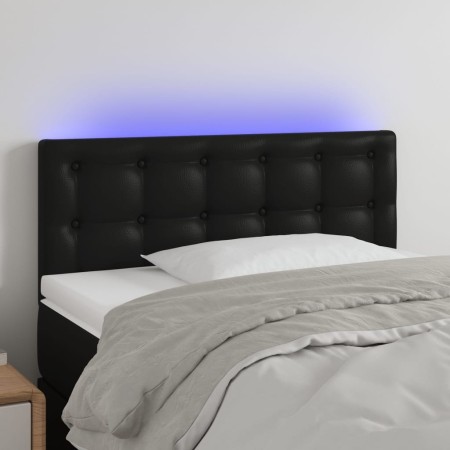 Kopfteil mit LED aus schwarzem Kunstleder 90x5x78/88 cm von vidaXL, Kopf- und Fußteile - Ref: Foro24-3121690, Preis: 38,09 €,...