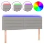 Light gray fabric headboard with LED 144x5x78/88 cm by vidaXL, Headboards and footboards - Ref: Foro24-3121750, Price: 65,67 ...