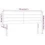 Light gray fabric headboard with LED 144x5x78/88 cm by vidaXL, Headboards and footboards - Ref: Foro24-3121750, Price: 65,67 ...