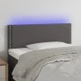 Cabecero con LED cuero sintético gris 90x5x78/88 cm de vidaXL, Cabeceros y pies de cama - Ref: Foro24-3121554, Precio: 44,26 ...