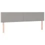 Light gray fabric headboard with LED 200x5x78/88 cm by vidaXL, Headboards and footboards - Ref: Foro24-3121494, Price: 57,98 ...