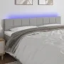 Light gray fabric headboard with LED 160x5x78/88 cm by vidaXL, Headboards and footboards - Ref: Foro24-3121618, Price: 56,79 ...