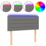 Headboard with LED in dark gray fabric 80x5x78/88 cm by vidaXL, Headboards and footboards - Ref: Foro24-3121727, Price: 43,04...