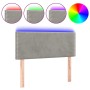 Light gray velvet headboard with LED 100x5x78/88 cm by vidaXL, Headboards and footboards - Ref: Foro24-3121514, Price: 38,99 ...