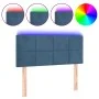Cabecero con LED de terciopelo azul 100x5x78/88 cm de vidaXL, Cabeceros y pies de cama - Ref: Foro24-3121658, Precio: 58,89 €...