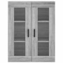 Aparador alto madera contrachapada gris sonoma 69,5x34x180 cm
