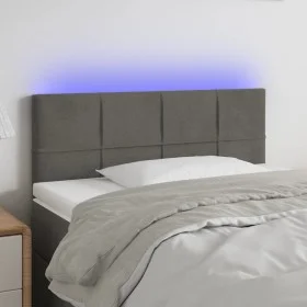 Dunkelgraues Samtkopfteil mit LED 80x5x78/88 cm von vidaXL, Kopf- und Fußteile - Ref: Foro24-3121643, Preis: 43,89 €, Rabatt: %