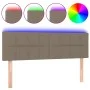Headboard with LED in taupe gray fabric 144x5x78/88 cm by vidaXL, Headboards and footboards - Ref: Foro24-3121614, Price: 54,...