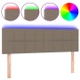 Kopfteil mit LED aus taupegrauem Stoff 144x5x78/88 cm von vidaXL, Kopf- und Fußteile - Ref: Foro24-3121614, Preis: 53,35 €, R...