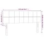 Headboard with LED in taupe gray fabric 144x5x78/88 cm by vidaXL, Headboards and footboards - Ref: Foro24-3121614, Price: 54,...