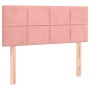 Rosa Samtkopfteil mit LED 100x5x78/88 cm von vidaXL, Kopf- und Fußteile - Ref: Foro24-3121659, Preis: 47,41 €, Rabatt: %
