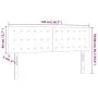 Cabecero con luces LED cuero sintético negro 144x5x78/88 cm de vidaXL, Cabeceros y pies de cama - Ref: Foro24-3121702, Precio...