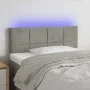 Cabecero con LED de terciopelo gris claro 100x5x78/88 cm de vidaXL, Cabeceros y pies de cama - Ref: Foro24-3121654, Precio: 4...