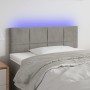 Light gray velvet headboard with LED 100x5x78/88 cm by vidaXL, Headboards and footboards - Ref: Foro24-3121654, Price: 46,11 ...