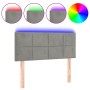 Light gray velvet headboard with LED 100x5x78/88 cm by vidaXL, Headboards and footboards - Ref: Foro24-3121654, Price: 46,11 ...