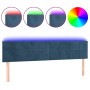 LED-Kopfteil aus dunkelblauem Samt, 200 x 5 x 78/88 cm von vidaXL, Kopf- und Fußteile - Ref: Foro24-3121682, Preis: 81,95 €, ...