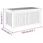 Caja de almacenaje de jardín bambú 110x52x55 cm