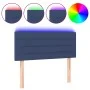 Blue fabric headboard with LED 80x5x78/88 cm by vidaXL, Headboards and footboards - Ref: Foro24-3121732, Price: 45,73 €, Disc...