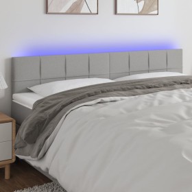 Hellgraues Stoffkopfteil mit LED 200x5x78/88 cm von vidaXL, Kopf- und Fußteile - Ref: Foro24-3121634, Preis: 67,72 €, Rabatt: %