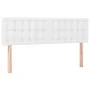 Kopfteil mit LED, weißem Kunstleder, 144 x 5 x 78/88 cm von vidaXL, Kopf- und Fußteile - Ref: Foro24-3121703, Preis: 75,03 €,...