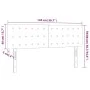Kopfteil mit LED, weißem Kunstleder, 144 x 5 x 78/88 cm von vidaXL, Kopf- und Fußteile - Ref: Foro24-3121703, Preis: 75,03 €,...
