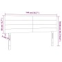 Kopfteil aus schwarzem Stoff mit LED 144x5x78/88 cm von vidaXL, Kopf- und Fußteile - Ref: Foro24-3121752, Preis: 67,19 €, Rab...