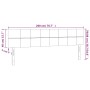 Kopfteil aus cremefarbenem Stoff mit LED 200x5x78/88 cm von vidaXL, Kopf- und Fußteile - Ref: Foro24-3121639, Preis: 63,32 €,...