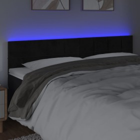 Kopfteil aus schwarzem Samt mit LED 180x5x78/88 cm von vidaXL, Kopf- und Fußteile - Ref: Foro24-3121674, Preis: 73,71 €, Raba...