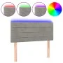Light gray velvet headboard with LED 80x5x78/88 cm by vidaXL, Headboards and footboards - Ref: Foro24-3121782, Price: 41,76 €...