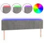 Light gray velvet headboard with LED 200x5x78/88 cm by vidaXL, Headboards and footboards - Ref: Foro24-3121678, Price: 60,69 ...