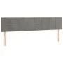Light gray velvet headboard with LED 200x5x78/88 cm by vidaXL, Headboards and footboards - Ref: Foro24-3121678, Price: 60,69 ...
