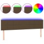 Kopfteil mit LED aus dunkelbraunem Stoff 180x5x78/88 cm von vidaXL, Kopf- und Fußteile - Ref: Foro24-3121629, Preis: 66,80 €,...