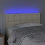 Kopfteil mit LED-Creme-Kunstleder 100x5x78/88 cm von vidaXL, Kopf- und Fußteile - Ref: Foro24-3121698, Preis: 53,49 €, Rabatt: %