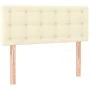 Cabecero con LED cuero sintético color crema 100x5x78/88 cm de vidaXL, Cabeceros y pies de cama - Ref: Foro24-3121698, Precio...