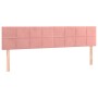 Rosa Samtkopfteil mit LED 200x5x78/88 cm von vidaXL, Kopf- und Fußteile - Ref: Foro24-3121683, Preis: 79,41 €, Rabatt: %