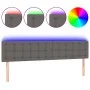 Kopfteil mit LED-grauem Kunstleder 180x5x78/88 cm von vidaXL, Kopf- und Fußteile - Ref: Foro24-3121718, Preis: 78,50 €, Rabat...