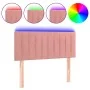 Cabecero con LED de terciopelo rosa 100x5x78/88 cm de vidaXL, Cabeceros y pies de cama - Ref: Foro24-3121897, Precio: 59,05 €...